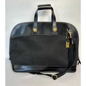 Dooney & Bourke Cabriolet Leather Canvas Duffle Bag in Black